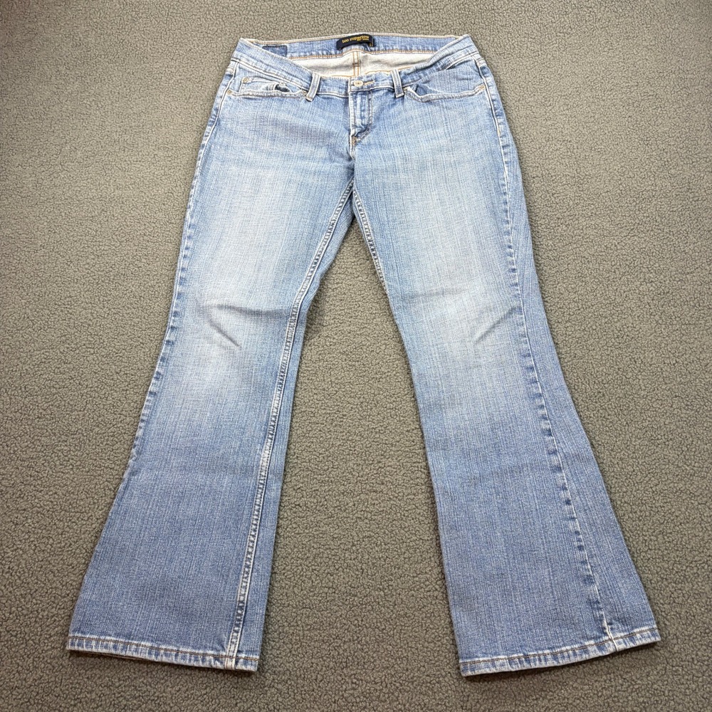 Levis Jeans Womens 9 S/C Blue Too Superlow 524 Flare Bootcut Stretch Denim Denim